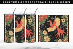 Hanafuda 20oz Tumbler Wrap | Sublimation PNG Design Product Image 1
