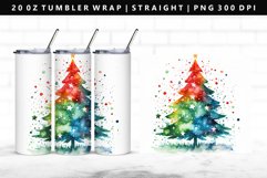 Watercolor 20oz Tumbler Wrap | Sublimation PNG Design Product Image 1