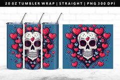 Skull 20oz Tumbler Wrap | Sublimation PNG Design Product Image 1