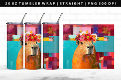Capybara 20oz Tumbler Wrap | Sublimation PNG Design Product Image 1