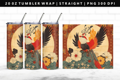 Hanafuda 20oz Tumbler Wrap | Sublimation PNG Design Product Image 1