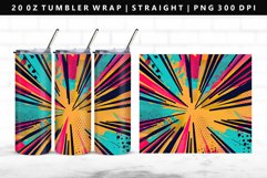 Retro Pop Art 20oz Tumbler Wrap | Sublimation PNG Design Product Image 1