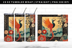 Hanafuda 20oz Tumbler Wrap | Sublimation PNG Design Product Image 1