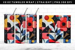 Flower 20oz Tumbler Wrap | Sublimation PNG Design Product Image 1