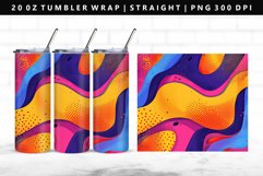 Retro Pop Art 20oz Tumbler Wrap | Sublimation PNG Design Product Image 1