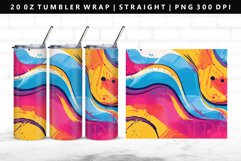 Retro Pop Art 20oz Tumbler Wrap | Sublimation PNG Design Product Image 1