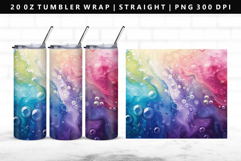 Rainbow 20oz Tumbler Wrap | Sublimation PNG Design Product Image 1