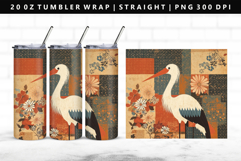 Hanafuda 20oz Tumbler Wrap | Sublimation PNG Design Product Image 1