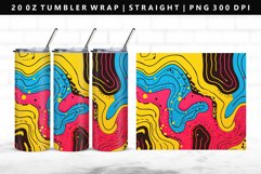 Retro Pop Art 20oz Tumbler Wrap | Sublimation PNG Design Product Image 1