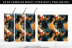 Alcohol Ink 20oz Tumbler Wrap | Sublimation PNG Design Product Image 1