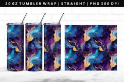 Alcohol Ink 20oz Tumbler Wrap | Sublimation PNG Design Product Image 1