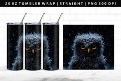 Owl 20oz Tumbler Wrap | Sublimation PNG Design Product Image 1