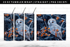 Owl 20oz Tumbler Wrap | Sublimation PNG Design Product Image 1
