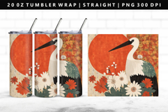 Hanafuda 20oz Tumbler Wrap | Sublimation PNG Design Product Image 1