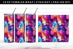 Alcohol Ink 20oz Tumbler Wrap | Sublimation PNG Design Product Image 1