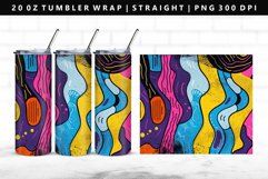 Retro Pop Art 20oz Tumbler Wrap | Sublimation PNG Design Product Image 1