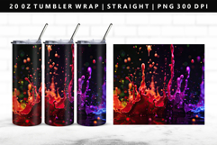 Rainbow 20oz Tumbler Wrap | Sublimation PNG Design Product Image 1