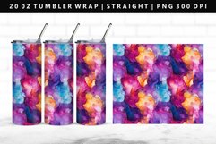 Alcohol Ink 20oz Tumbler Wrap | Sublimation PNG Design Product Image 1