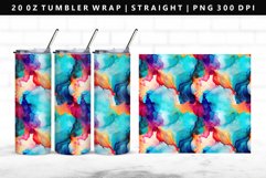 Alcohol Ink 20oz Tumbler Wrap | Sublimation PNG Design Product Image 1