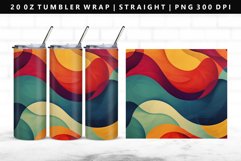 Retro Pop Art 20oz Tumbler Wrap | Sublimation PNG Design Product Image 1