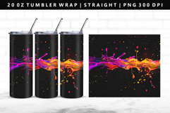 Rainbow 20oz Tumbler Wrap | Sublimation PNG Design Product Image 1