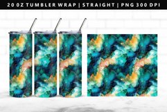 Alcohol Ink 20oz Tumbler Wrap | Sublimation PNG Design Product Image 1