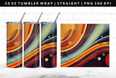 Retro Pop Art 20oz Tumbler Wrap | Sublimation PNG Design Product Image 1