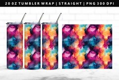 Alcohol Ink 20oz Tumbler Wrap | Sublimation PNG Design Product Image 1