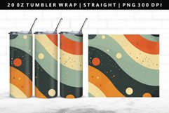 Retro Pop Art 20oz Tumbler Wrap | Sublimation PNG Design Product Image 1