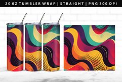 Retro Pop Art 20oz Tumbler Wrap | Sublimation PNG Design Product Image 1