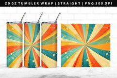 Retro Pop Art 20oz Tumbler Wrap | Sublimation PNG Design Product Image 1