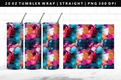 Alcohol Ink 20oz Tumbler Wrap | Sublimation PNG Design Product Image 1