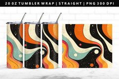 Retro Pop Art 20oz Tumbler Wrap | Sublimation PNG Design Product Image 1
