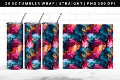 Alcohol Ink 20oz Tumbler Wrap | Sublimation PNG Design Product Image 1