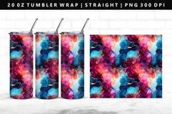 Alcohol Ink 20oz Tumbler Wrap | Sublimation PNG Design Product Image 1