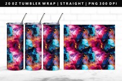 Alcohol Ink 20oz Tumbler Wrap | Sublimation PNG Design Product Image 1