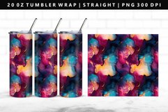 Alcohol Ink 20oz Tumbler Wrap | Sublimation PNG Design Product Image 1