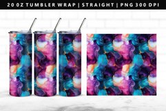 Alcohol Ink 20oz Tumbler Wrap | Sublimation PNG Design Product Image 1