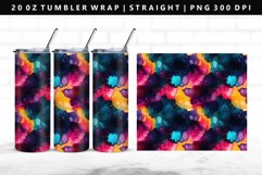 Alcohol Ink 20oz Tumbler Wrap | Sublimation PNG Design Product Image 1