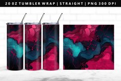 Alcohol Ink 20oz Tumbler Wrap | Sublimation PNG Design Product Image 1
