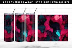 Alcohol Ink 20oz Tumbler Wrap | Sublimation PNG Design Product Image 1