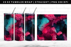 Alcohol Ink 20oz Tumbler Wrap | Sublimation PNG Design Product Image 1