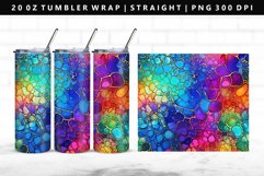 Alcohol Ink 20oz Tumbler Wrap | Sublimation PNG Design Product Image 1