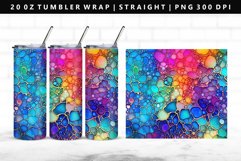 Alcohol Ink 20oz Tumbler Wrap | Sublimation PNG Design Product Image 1