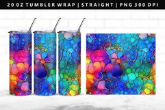 Alcohol Ink 20oz Tumbler Wrap | Sublimation PNG Design Product Image 1