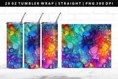 Alcohol Ink 20oz Tumbler Wrap | Sublimation PNG Design Product Image 1