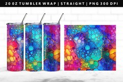 Alcohol Ink 20oz Tumbler Wrap | Sublimation PNG Design Product Image 1
