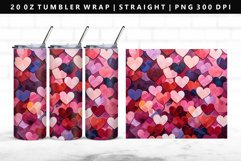 Heart 20oz Tumbler Wrap | Sublimation PNG Design Product Image 1