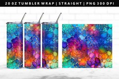 Alcohol Ink 20oz Tumbler Wrap | Sublimation PNG Design Product Image 1