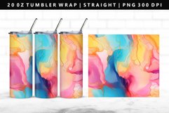 Alcohol Ink 20oz Tumbler Wrap | Sublimation PNG Design Product Image 1